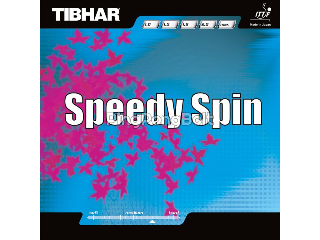 Borítás Tibhar Seedy Spin (Borítás szín fekete / BLACK, Szivacs vastagság 2,1 mm)