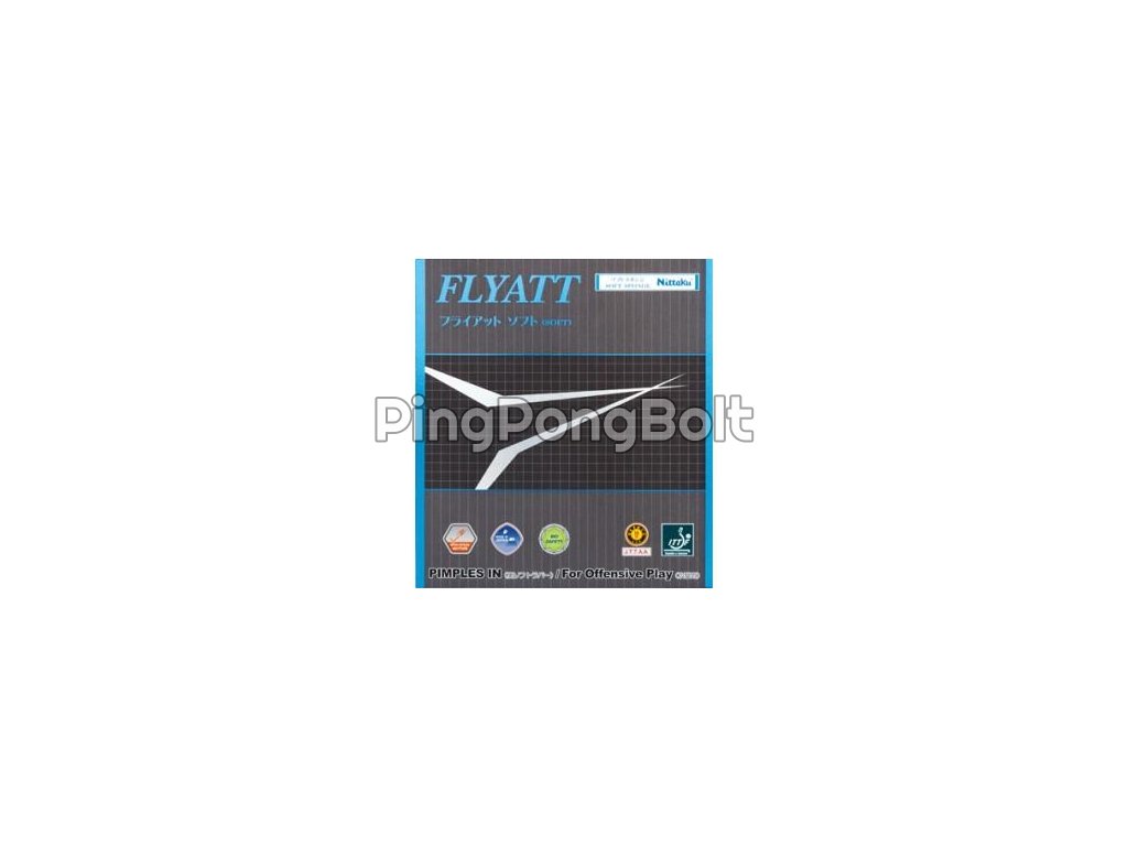 Borítás Nittaku Flyatt Soft (Borítás szín fekete / BLACK, Szivacs vastagság 2,0 mm)