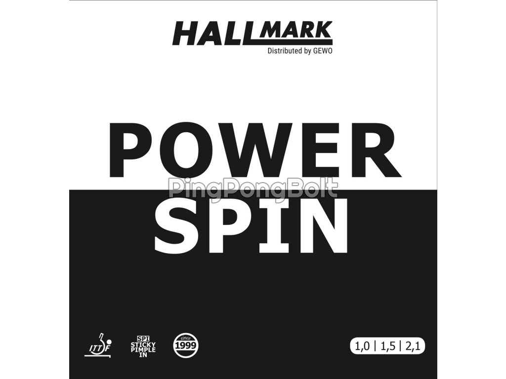 Borítás Hallmark Power Spin (Borítás szín fekete / BLACK, Szivacs vastagság 2,1 mm)