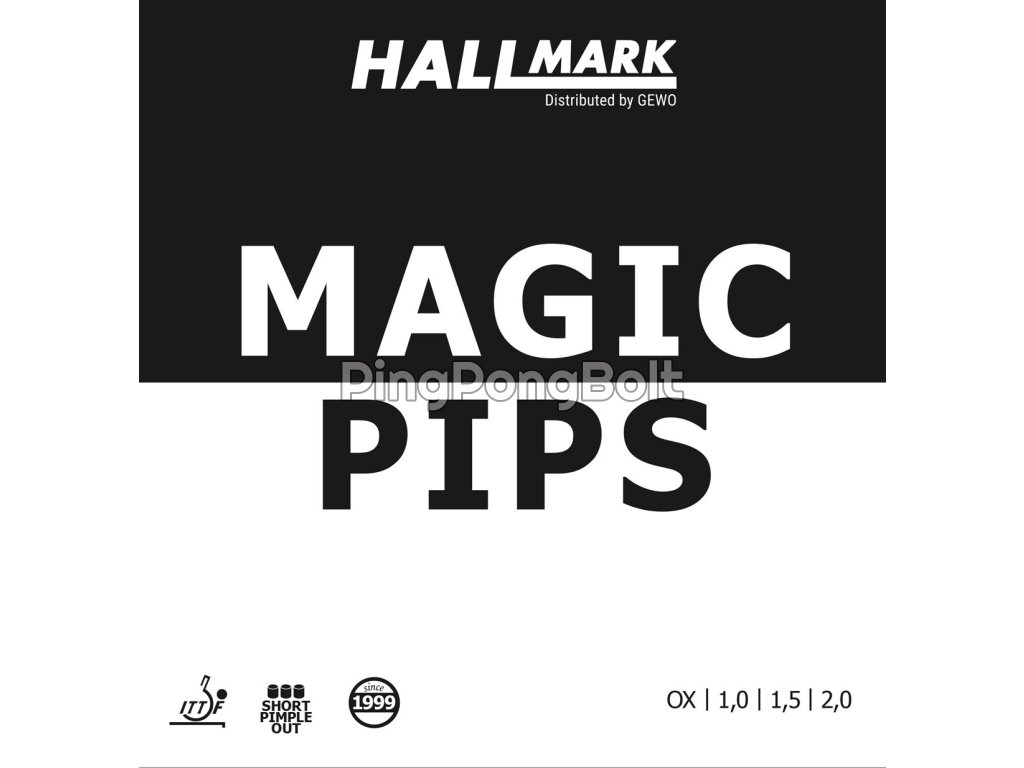 Borítás Hallmark Magic Pips (Borítás szín fekete / BLACK, Szivacs vastagság 2,0 mm)