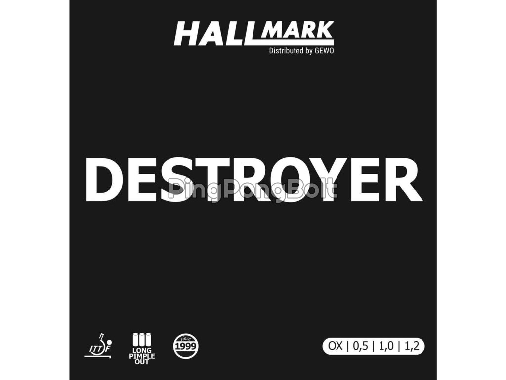 Borítás Hallmark Destroyer (Borítás szín fekete / BLACK, Szivacs vastagság 1,2 mm)