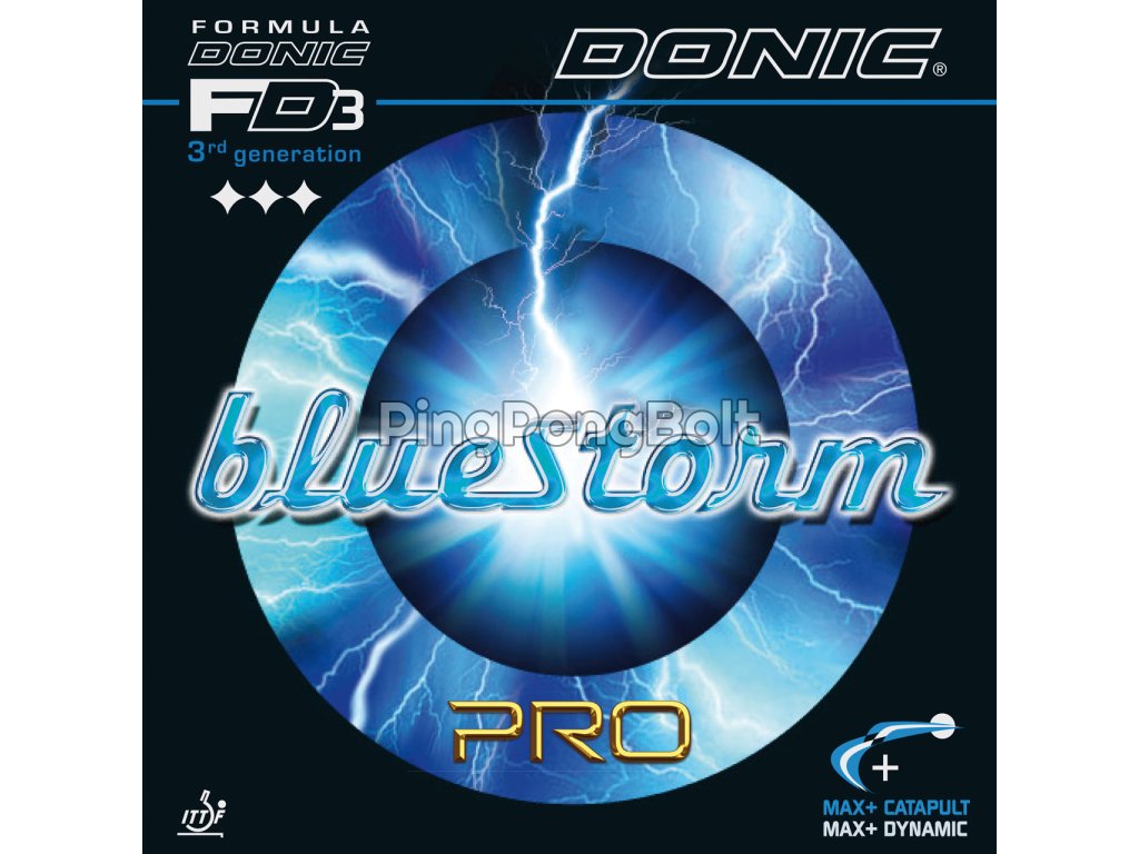 Borítás Donic blueStorm PRO (Borítás szín fekete / BLACK, Szivacs vastagság max)