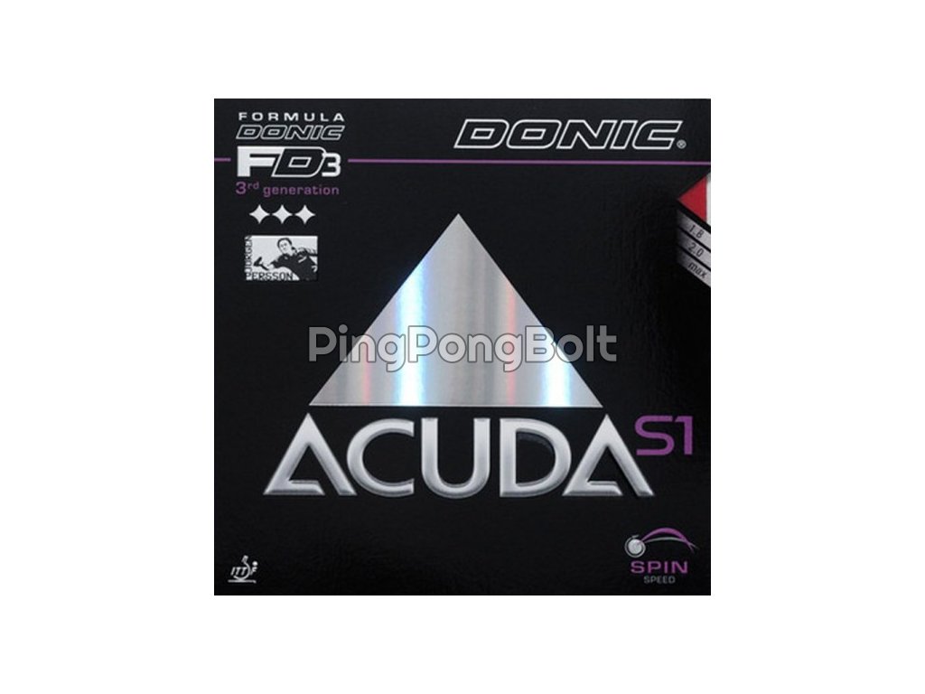 Borítás Donic Acuda S1 (Borítás szín fekete / BLACK, Szivacs vastagság max)