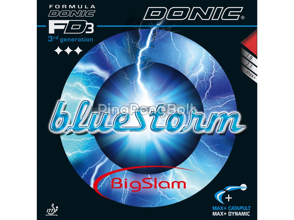 Borítás Donic Bluestorm Big Slam (Borítás szín fekete / BLACK, Szivacs vastagság max)