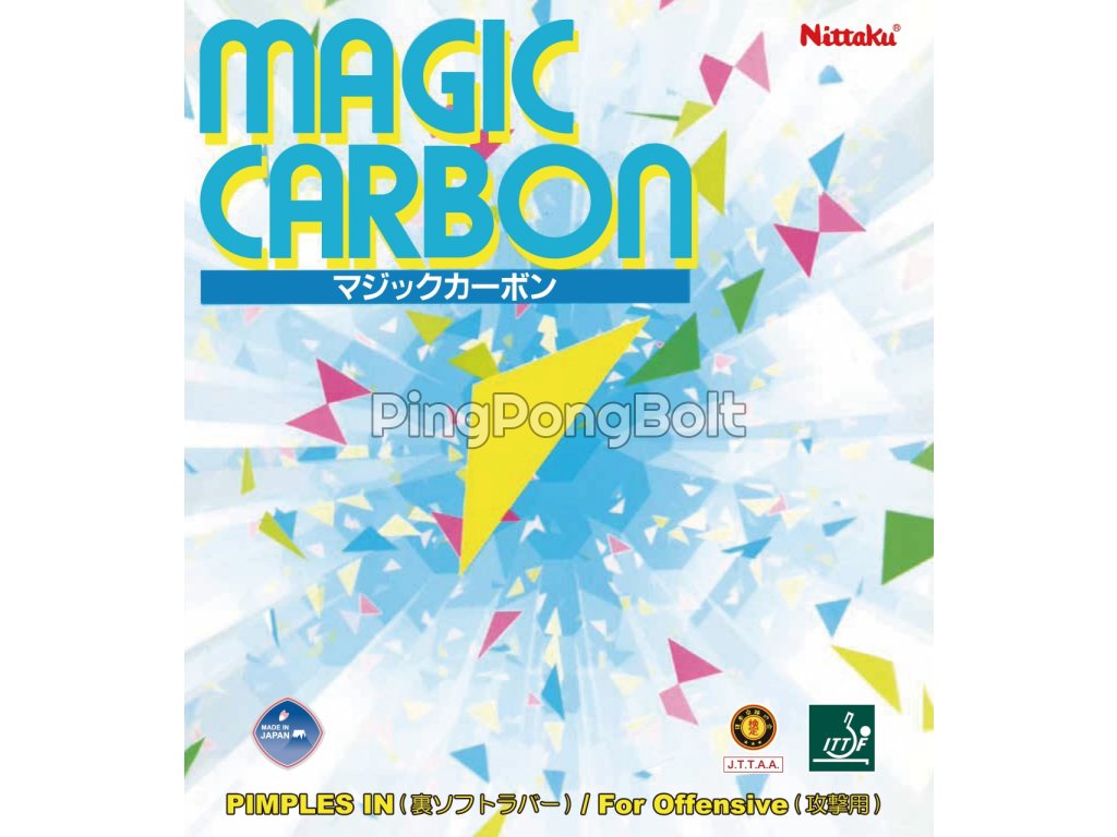 Borítás Nittaku Magic Carbon (Borítás szín fekete / BLACK, Szivacs vastagság 1,8 mm)