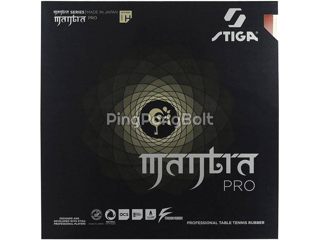 Poťah STIGA Mantra PRO H (Borítás szín piros / RED, Szivacs vastagság 2,1 mm)