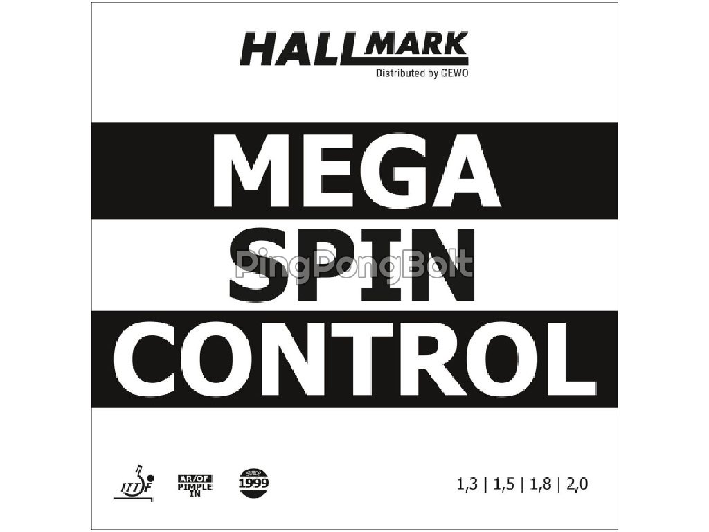 Borítás Hallmark Mega Spin Control (Borítás szín piros / RED, Szivacs vastagság 2,0 mm)