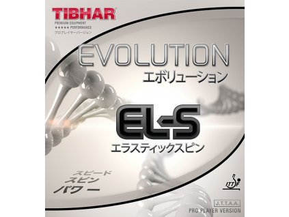 Borítás Tibhar Evolution EL-S (Borítás szín fekete / BLACK, Szivacs vastagság 2,1 - 2,2 mm)