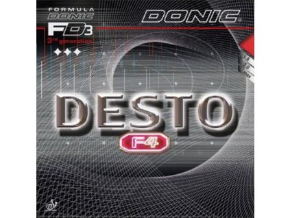 Borítás Donic Desto F4 (Borítás szín fekete / BLACK, Szivacs vastagság max)