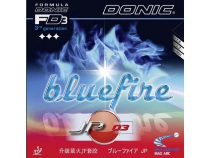 Borítás Donic Bluefire JP 03 (Borítás szín fekete / BLACK, Szivacs vastagság max)
