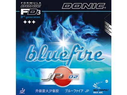 Borítás Donic Bluefire JP 02 (Borítás szín fekete / BLACK, Szivacs vastagság max)