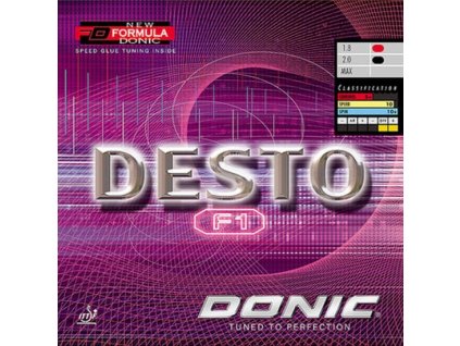 Borítás Donic Desto F1 (Borítás szín fekete / BLACK, Szivacs vastagság max)