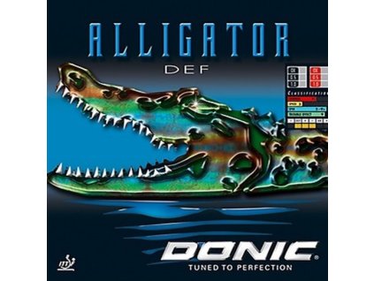 Borítás Donic Alligator DEF (Borítás szín fekete / BLACK, Szivacs vastagság 1,0 mm)