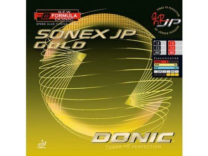 Borítás Donic Sonex JP Gold (Borítás szín fekete / BLACK, Szivacs vastagság max)