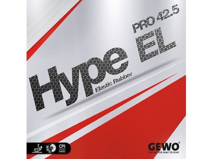 Borítás Gewo HYPE EL PRO 42.5 (Borítás szín fekete / BLACK, Szivacs vastagság 2,1 mm)