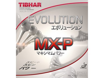 Borítás Tibhar Evolution MX-P (Borítás szín fekete / BLACK, Szivacs vastagság 2,1 - 2,2 mm)