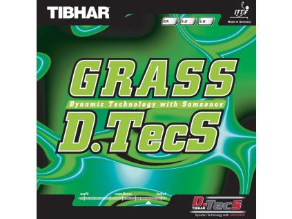 Borítás Tibhar GRASS D.TECS (Borítás szín fekete / BLACK, Szivacs vastagság 1,6 mm)