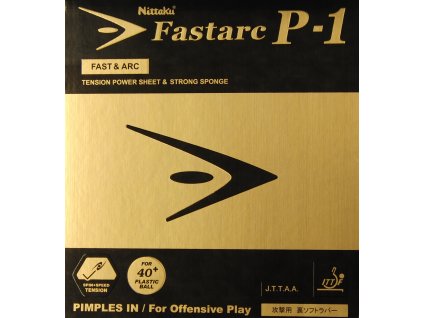 Borítás Nittaku Fastarc P-1 (Borítás szín fekete / BLACK, Szivacs vastagság 2,0 mm)