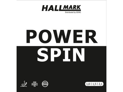 Borítás Hallmark Power Spin (Borítás szín fekete / BLACK, Szivacs vastagság 2,1 mm)