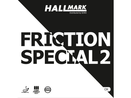 Borítás Hallmark Friction Special 2 (Borítás szín fekete / BLACK, Szivacs vastagság OX/0 mm)