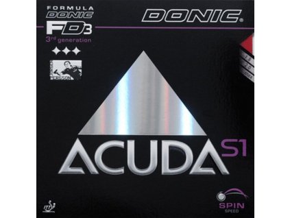 Borítás Donic Acuda S1 (Borítás szín fekete / BLACK, Szivacs vastagság max)