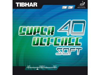 Borítás Tibhar Super Defense 40 Soft (Borítás szín fekete / BLACK, Szivacs vastagság 1,6 mm)