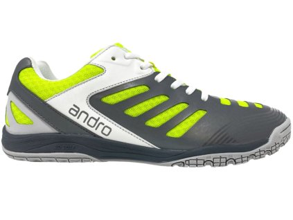 Asztalitenisz cipő  Andro Cross Step 2 -grey/yellow (Cipő méret UK 12 | EU 47)