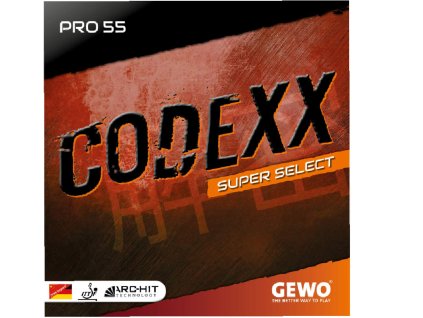 Borítás Gewo Codexx Pro 55 SuperSelect (Borítás szín piros / RED, Szivacs vastagság 2,3 mm)