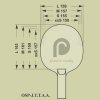 Ütőfa OSP Palatinus Immune OX (Palatinus fejméret DEF IL = 163x159 mm, Palatinus nyél típusok FL)