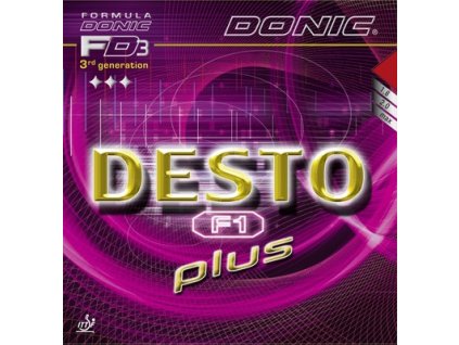 Poťah Donic Desto F1 Plus (Poťah farba čierny / BLACK, Hrúbka špongie max)