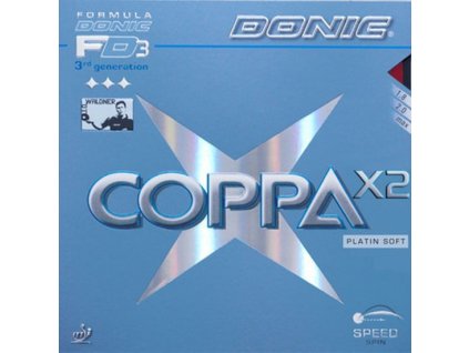Poťah Donic Coppa X2 Platin Soft (Poťah farba čierny / BLACK, Hrúbka špongie max)