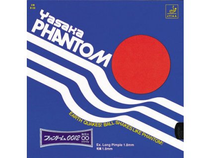 Poťah Yasaka Phantom 012 Infinity (Poťah farba čierny / BLACK, Hrúbka špongie OX/0 mm)
