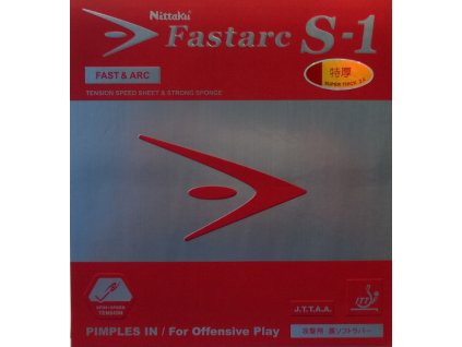 Poťah Nittaku Fastarc S-1 (Poťah farba čierny / BLACK, Hrúbka špongie 2,0 mm)