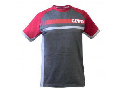 Tričko Gewo Promo Fermo - čierne / bordové (Veľkosť textil 4XL)