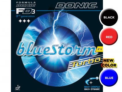 Poťah Donic Bluestorm Z1 Turbo (Farba poťahu čierny / BLACK, Hrúbka špongie max)