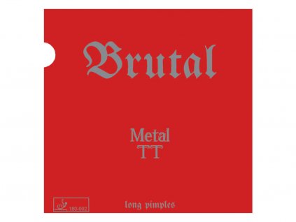 Poťah Metal TT Brutal (Farba poťahu červený / RED, Hrúbka špongie OX/0 mm)
