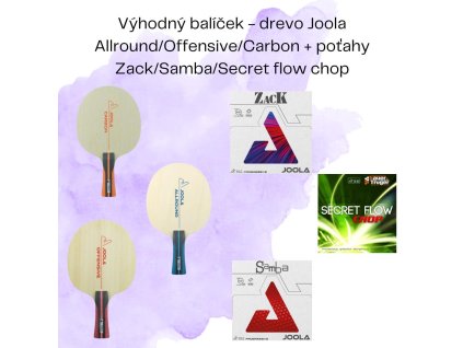 JOOLA drevo ALLROUND-OFFENCE-CARBON + poťah ZACK/SAMBA/SECRET FLOW CHOP