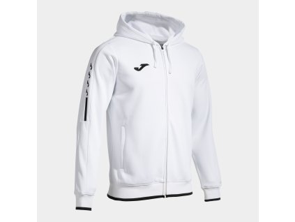 JOMA mikina s kapucňou OLIMPIADA ZIP-UP HOODIE biela