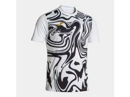 JOMA tričko LION II SHORT SLEEVE T-SHIRT WHITE BLACK