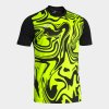 JOMA tričko LION II SHORT SLEEVE T-SHIRT BLACK FLUOR YELLOW