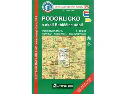 Mapa TRASA 25 Podorlicko, babičino údolí