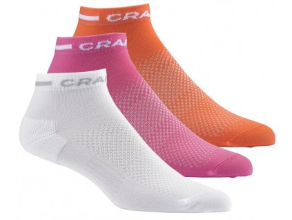 ponozky craft core dry mid 3 pack ruzova 3