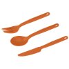 camp cutlery set orange
