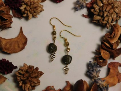 MORA Fülbevaló  – Sárga réz lógós fülbevaló