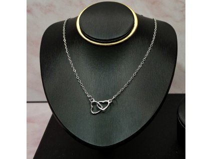 Infinity Hearts nyaklánc  női nyaklánc | ezüst színű, összefonódó szív medállal