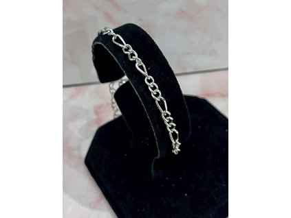 Silver Motion karkötő  ezüst színű női karkötő | modern, váltakozó láncszemekkel