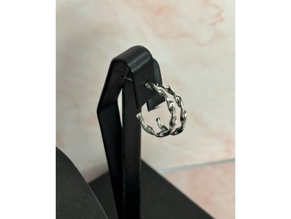 Twist allure fülbevaló  csavart ezüst karika fülbevaló