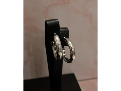 Pure Loop fülbevaló  klasszikus ezüst karika fülbevaló