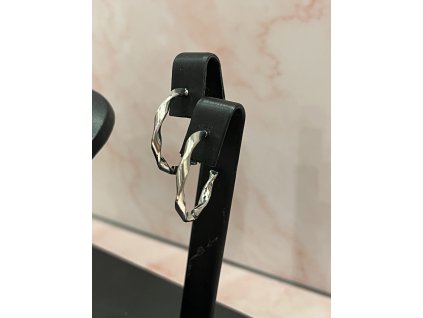 Wave Melt Hoop fülbevaló  hullámos ezüst karika fülbevaló