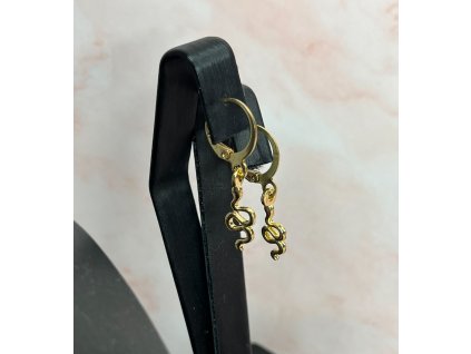 Serpentine Charm fülbevaló  – arany / ezüst kígyó fülbevaló
